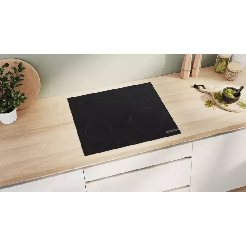 Bosch Serie 4 PKE611BA2E płyta grzewcza Czarny Do zabudowy 60 cm Płyta ceramiczna 4 stref(y)