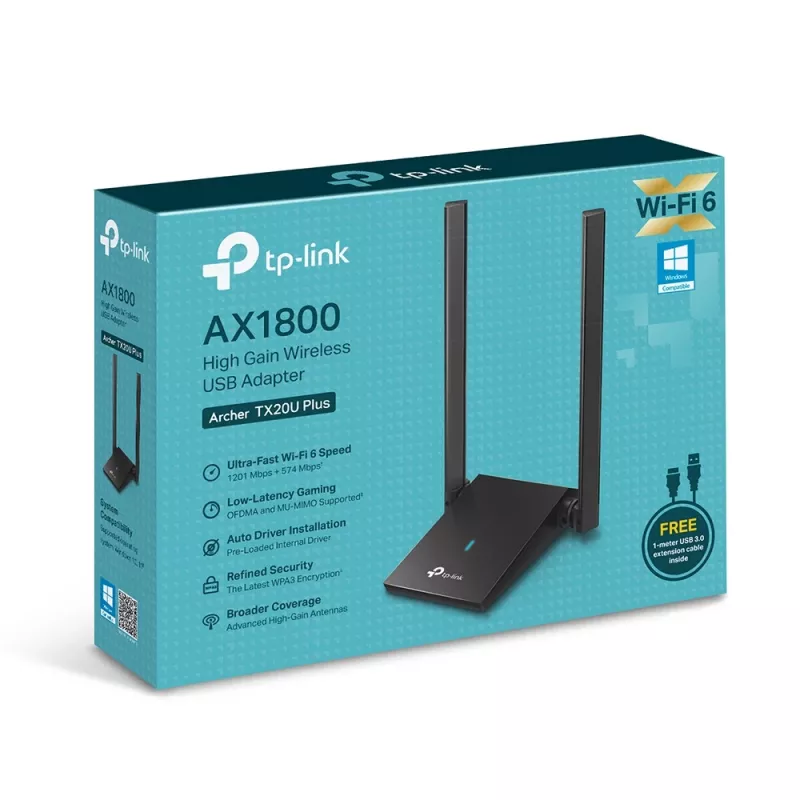 Karta sieciowa bezprzewodowa TP-Link AX1800 Dual Antennas 2,4 GHz 5 GHz Wi-Fi 6