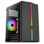Obudowa PC AEROCOOL PGS Evo Mini-G (Mini ITX) — czarna, SPCC, okno boczne, niebieskie podświetlenie, obsługa micro ATX, GPU do 26 cm