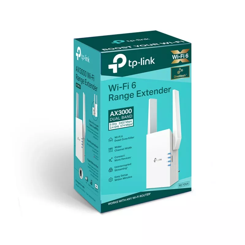 TP-Link RE705X wzmacniacz sieciowy Nadajnik i odbiornik sieciowy Biały