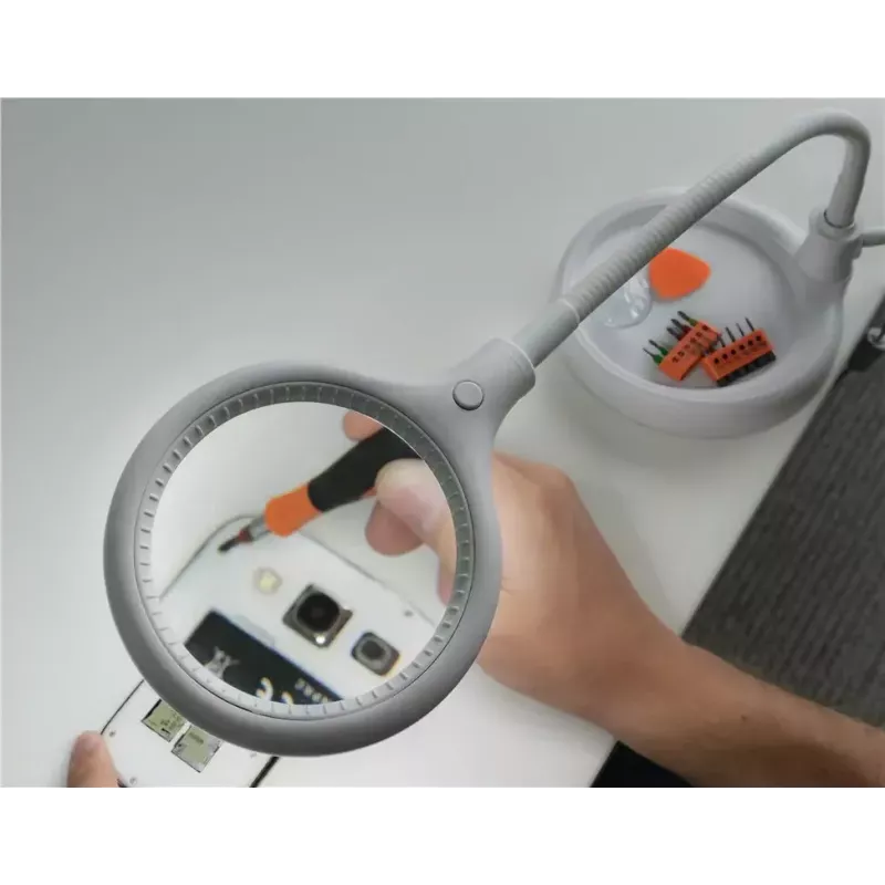 Goobay lampa powiększająca LED z podstawą i zaciskiem 6 W, powiększenie 1.75x