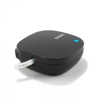 Drukarka etykiet DYMO LetraTag 200B Bluetooth | Kompaktowa drukarka etykiet | Łączy się przez bezprzewodową technologię Bluetooth z iOS i Android | Zawiera 1 białą papierową taśmę etykietową | Czarna