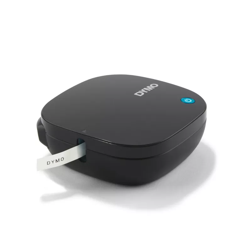 Drukarka etykiet DYMO LetraTag 200B Bluetooth | Kompaktowa drukarka etykiet | Łączy się przez bezprzewodową technologię Bluetooth z iOS i Android | Zawiera 1 białą papierową taśmę etykietową | Czarna