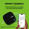 Drukarka etykiet DYMO LetraTag 200B Bluetooth | Kompaktowa drukarka etykiet | Łączy się przez bezprzewodową technologię Bluetooth z iOS i Android | Zawiera 1 białą papierową taśmę etykietową | Czarna