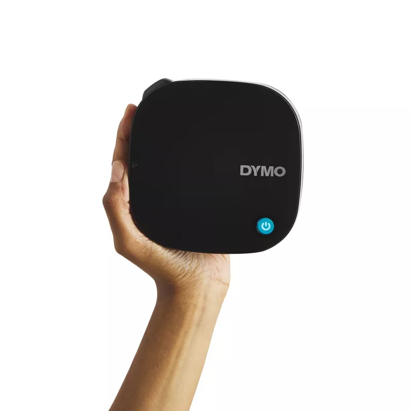 Drukarka etykiet DYMO LetraTag 200B Bluetooth | Kompaktowa drukarka etykiet | Łączy się przez bezprzewodową technologię Bluetooth z iOS i Android | Zawiera 1 białą papierową taśmę etykietową | Czarna