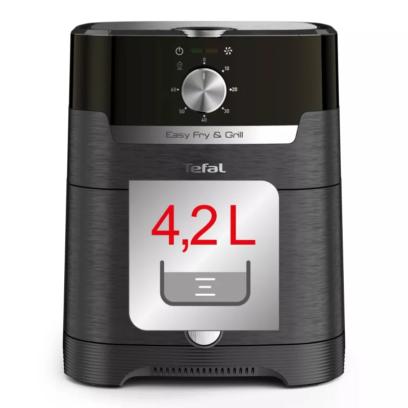 Tefal Easy Fry & Grill EY5018 Pojedynczy 4.2 L Wolnostojący 1550 W frytkownica na gorące powietrze Czarny