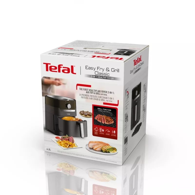 Tefal Easy Fry & Grill EY5018 Pojedynczy 4.2 L Wolnostojący 1550 W frytkownica na gorące powietrze Czarny