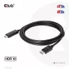 CLUB3D DisplayPort 1.4 do HDMI 4K120Hz lub 8K60Hz HDR10 Kabel M/M 3m