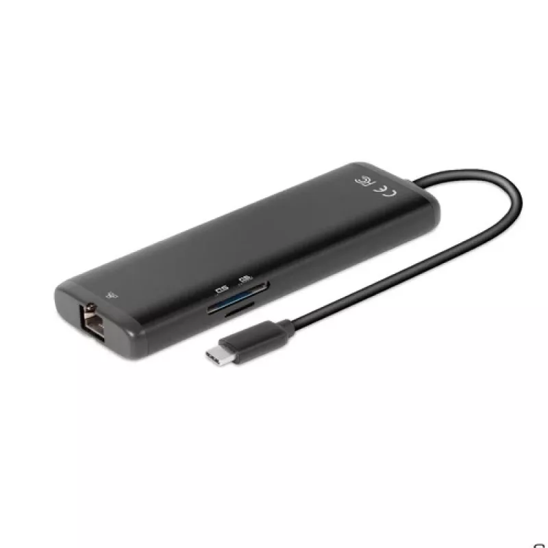 CLUB3D USB Gen 1 Type-C 8-w-1 MST Dual 4K60Hz Display Travel Dock