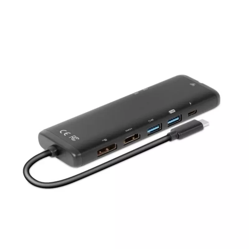 CLUB3D USB Gen 1 Type-C 8-w-1 MST Dual 4K60Hz Display Travel Dock