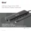 CLUB3D USB Gen 1 Type-C 8-w-1 MST Dual 4K60Hz Display Travel Dock