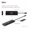 CLUB3D USB Gen 1 Type-C 8-w-1 MST Dual 4K60Hz Display Travel Dock