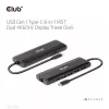 CLUB3D USB Gen 1 Type-C 8-w-1 MST Dual 4K60Hz Display Travel Dock