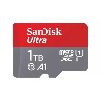 Karta pamięci flash MicroSDXC SANDISK 1 TB UHS‑I U1 A1 Klasa 10, 150 MB/s, szara (w zestawie adapter SD)