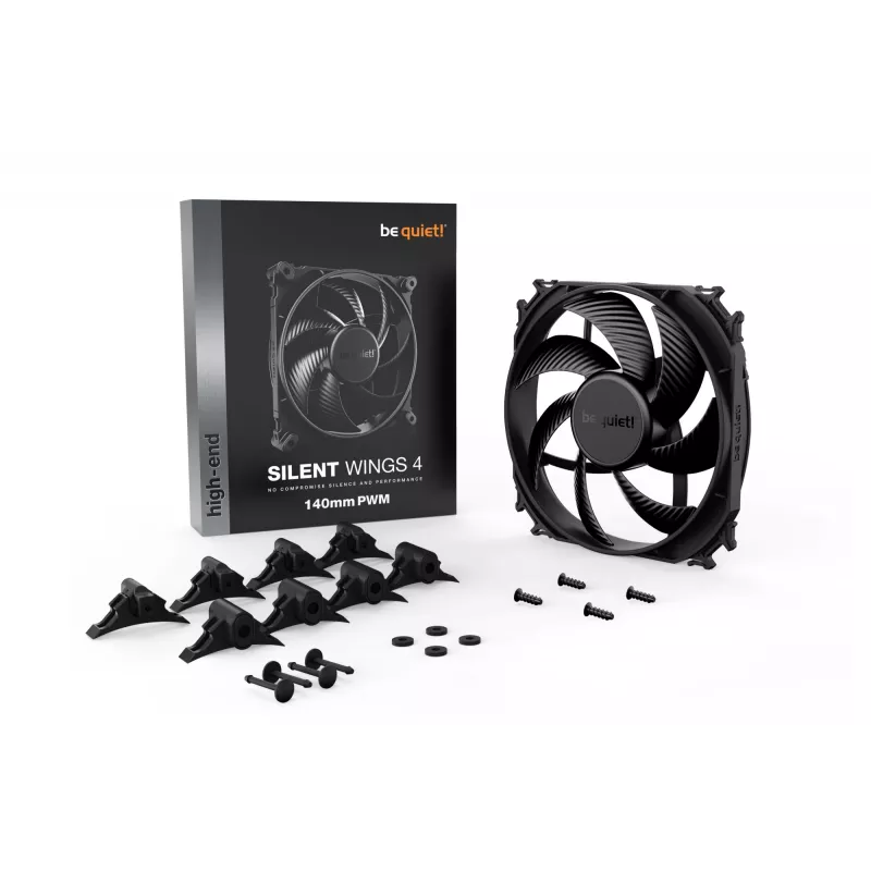 be quiet! SILENT WINGS 4 | 140mm PWM Wentylator do obudowy komputera 14 cm Czarny 1 szt.
