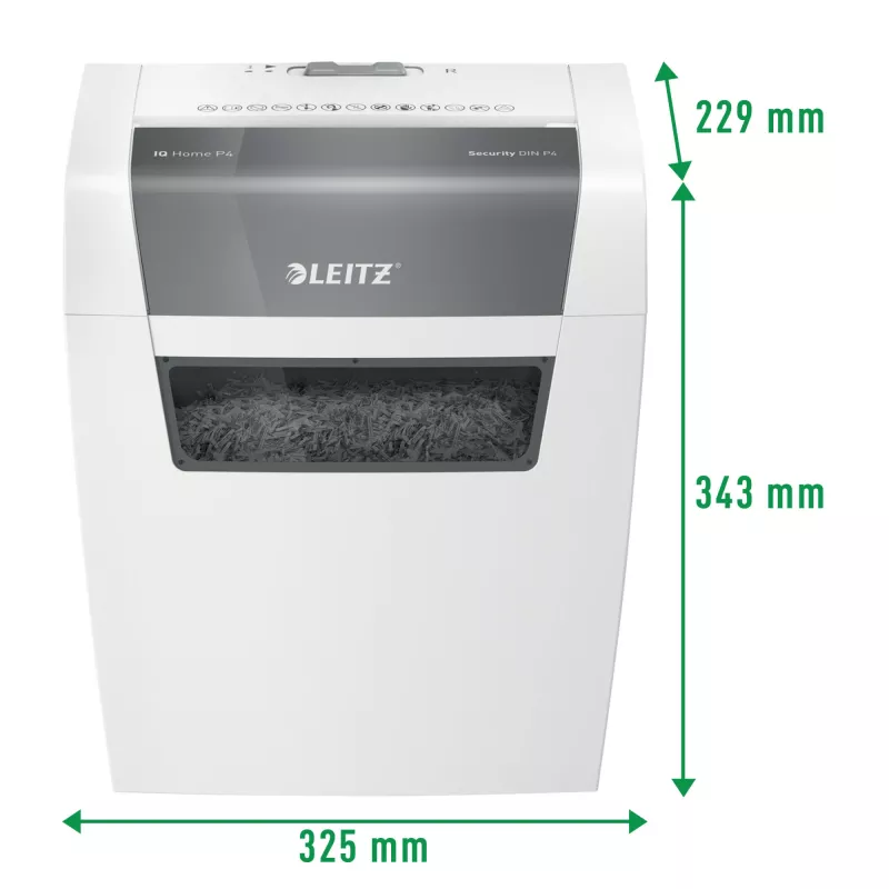 Niszczarka Leitz 80340000, cięcie na cząstki, 70 dB, 22 cm, biała