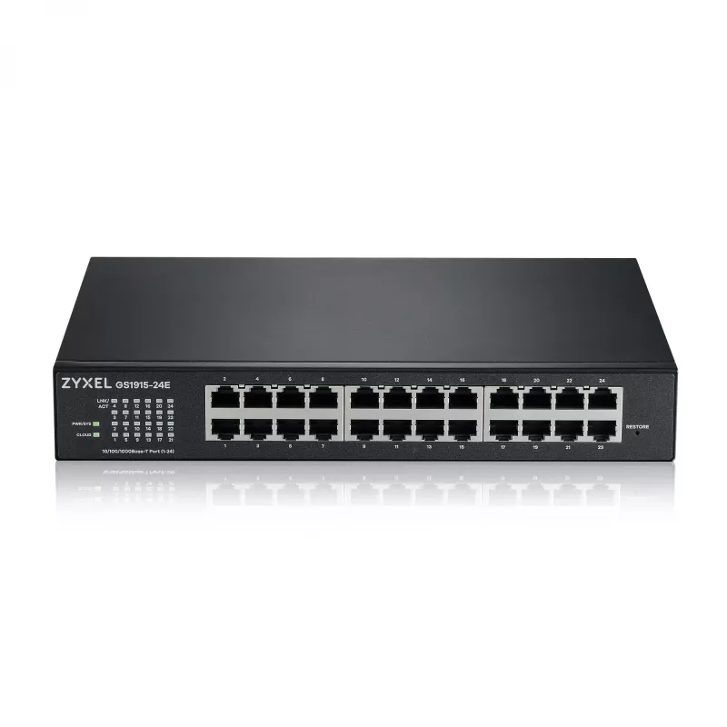 Przełącznik zarządzalny Zyxel GS1915-24E L2 Gigabit Ethernet 24 porty 1U Czarny