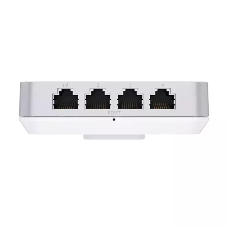 Punkt dostępowy UBIQUITI Unifi 6 In-Wall U6-IW — dwuzakresowy 2.4/5 GHz, 4800 Mbit/s, 5x RJ-45, PoE, biały