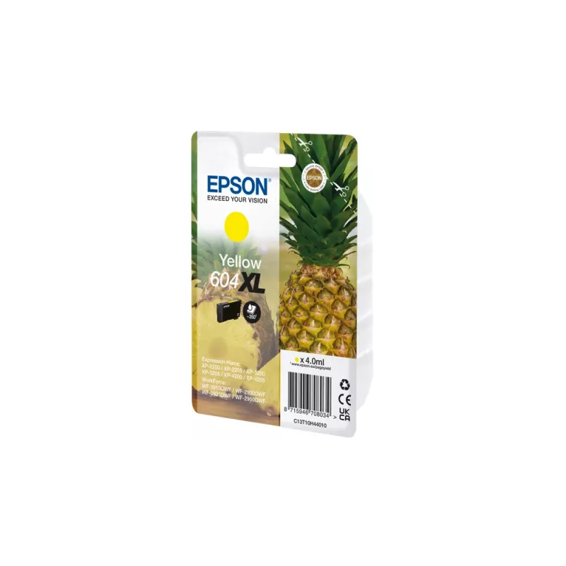 Kaseta z atramentem Epson 604XL 1 szt. Oryginalna o wysokiej wydajności (XL) Żółty