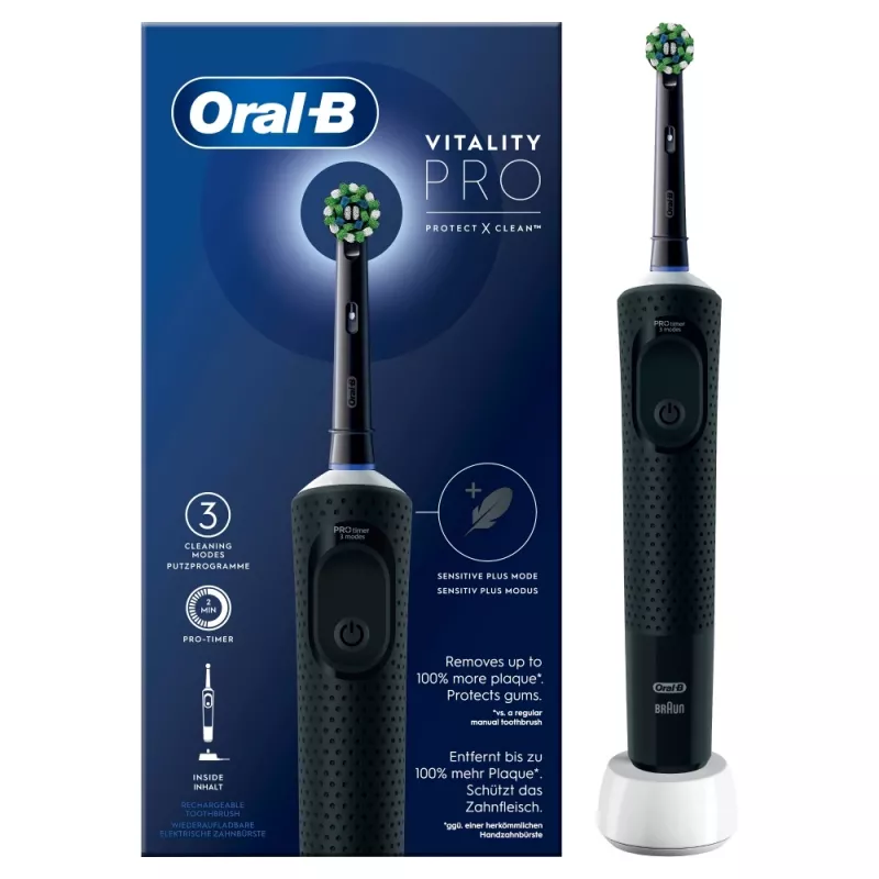Oral-B Vitality Pro Dla dorosłych obrotowa szczoteczka do zębów Czarna