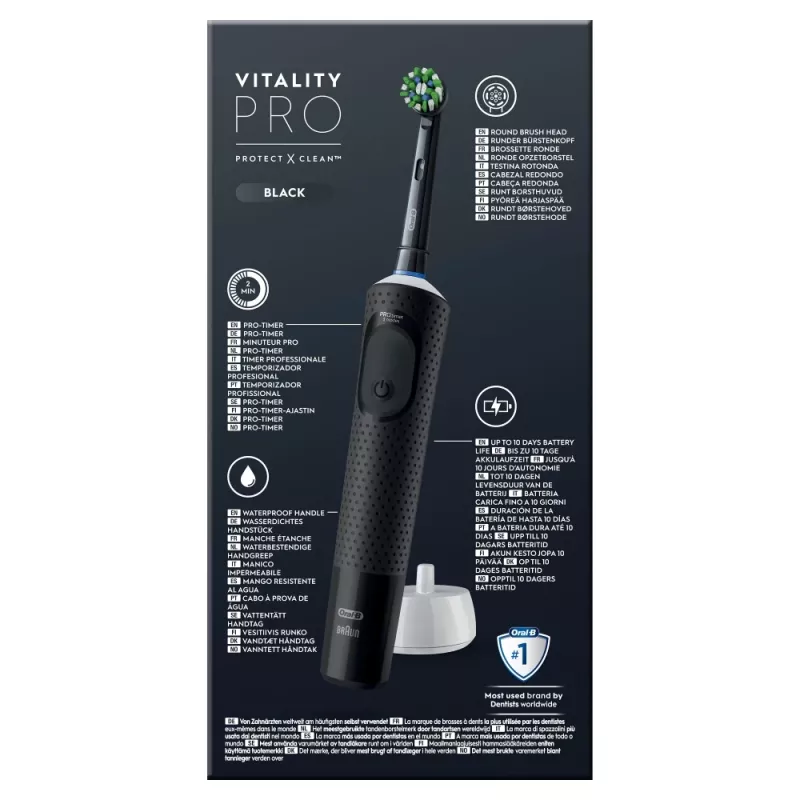 Oral-B Vitality Pro Dla dorosłych obrotowa szczoteczka do zębów Czarna