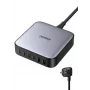 Ugreen 40914 Nexode 200W GaN ładowarka biurkowa USB-C USB-A, do użytku wewnętrznego, AC, 21 V, 5 A, 2 m, czarny, szary