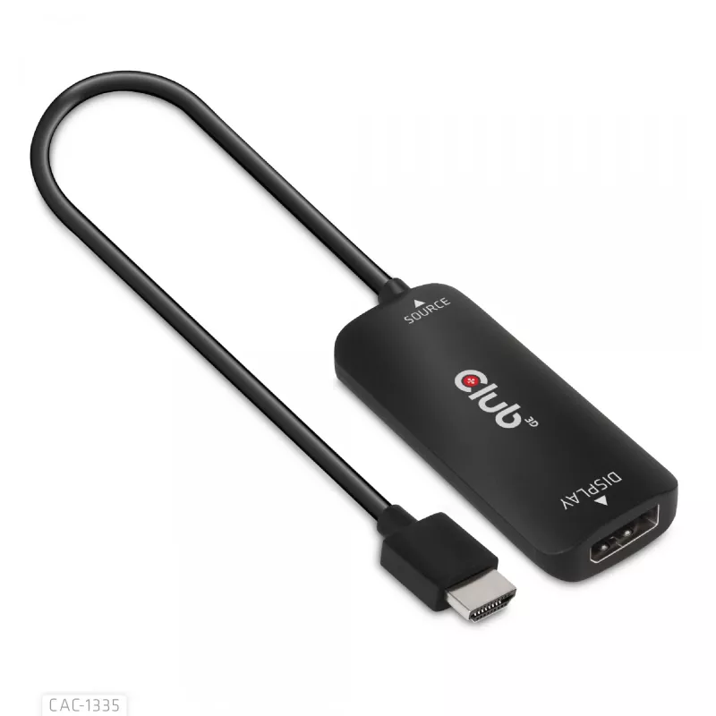 CLUB3D HDMI + Micro USB to DisplayPort™ 4K120Hz lub 8K30Hz M/F aktywny adapter