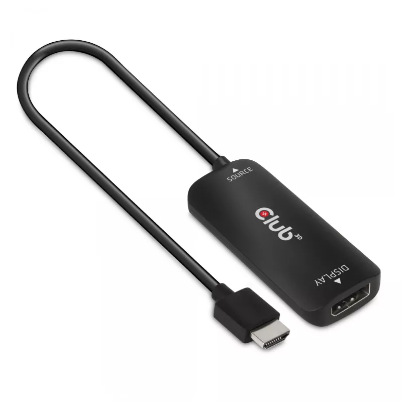 CLUB3D HDMI + Micro USB to DisplayPort™ 4K120Hz lub 8K30Hz M/F aktywny adapter