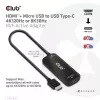 CLUB3D HDMI + Micro USB na USB Type-C 4K120Hz lub 8K30Hz M/F Adapter aktywny