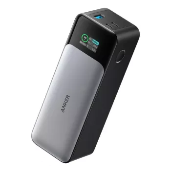 Przenośna ładowarka Anker 737 (A1289011) — 24000 mAh, 140 W, 2× USB-C + 1× USB-A, srebrno-czarna