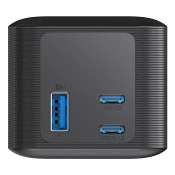Przenośna ładowarka Anker 737 (A1289011) — 24000 mAh, 140 W, 2× USB-C + 1× USB-A, srebrno-czarna