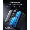 Przenośna ładowarka Anker 737 (A1289011) — 24000 mAh, 140 W, 2× USB-C + 1× USB-A, srebrno-czarna
