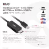 CLUB3D MiniDisplayPort 1.4 na HDMI 4K120Hz lub 8K60Hz HDR10+ Kabel M/M 1,8m / 6ft