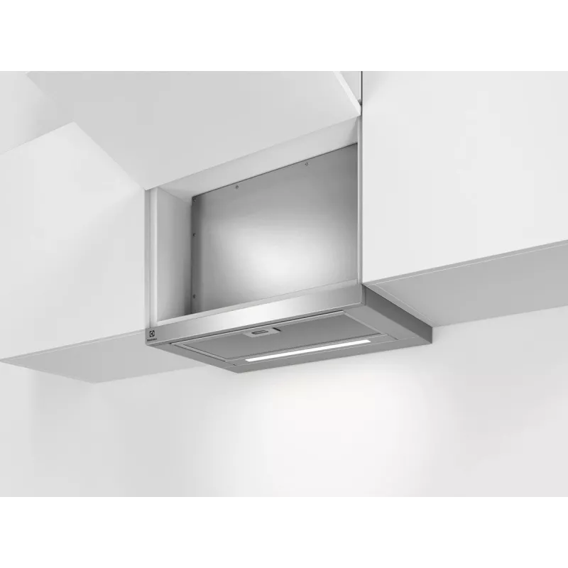 Okap do zabudowy Electrolux LFP616X, szerokość 598 mm, 600 m³/h, szary, filtr przeciwtłuszczowy, 68 dB