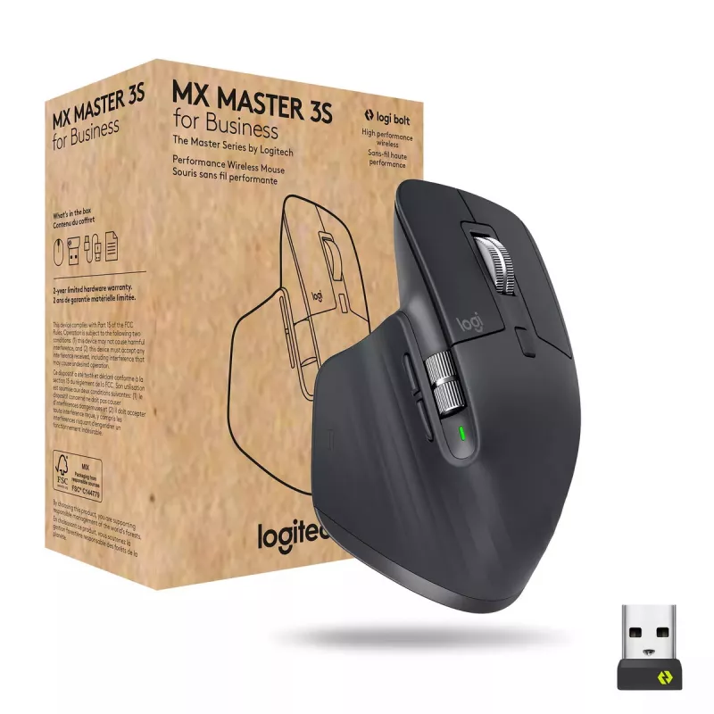 LOGITECH MX Master 3S For Business - Bezprzewodowa mysz Bluetooth - Grafit