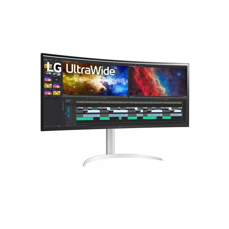 Monitor komputerowy LG 38BQ85C-W 95,2 cm (37,5 cala) 3840 x 1600 pikseli Quad HD+ Biały