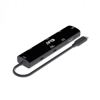 CLUB3D USB4™ Gen3x2 Type-C, 6-w-1 hub z HDMI™ 8K60Hz lub 4K120Hz, 2xUSB Type-A(10G), Ethernet RJ45(2.5G) i 2xUSB Type-C, 1x Data(10G) i 1xPD3.0 ładowanie 100 W