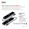 CLUB3D USB4™ Gen3x2 Type-C, 6-w-1 hub z HDMI™ 8K60Hz lub 4K120Hz, 2xUSB Type-A(10G), Ethernet RJ45(2.5G) i 2xUSB Type-C, 1x Data(10G) i 1xPD3.0 ładowanie 100 W