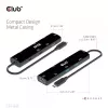 CLUB3D USB4™ Gen3x2 Type-C, 6-w-1 hub z HDMI™ 8K60Hz lub 4K120Hz, 2xUSB Type-A(10G), Ethernet RJ45(2.5G) i 2xUSB Type-C, 1x Data(10G) i 1xPD3.0 ładowanie 100 W