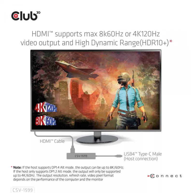 CLUB3D USB4™ Gen3x2 Type-C, 6-w-1 hub z HDMI™ 8K60Hz lub 4K120Hz, 2xUSB Type-A(10G), Ethernet RJ45(2.5G) i 2xUSB Type-C, 1x Data(10G) i 1xPD3.0 ładowanie 100 W