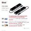 CLUB3D USB4™ Gen3x2 Type-C, 6-w-1 hub z HDMI™ 8K60Hz lub 4K120Hz, 2xUSB Type-A(10G), Ethernet RJ45(2.5G) i 2xUSB Type-C, 1x Data(10G) i 1xPD3.0 ładowanie 100 W