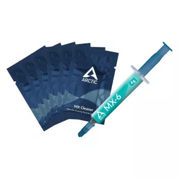 ARCTIC MX-6 ULTIMATE Performance Thermal Paste + MX Cleaner, pasta termoprzewodząca, szary, 4 g, 1 szt., 66 mm, 120 mm