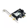 Wewnętrzna karta WLAN ASUS PCE-AXE5400 — PCIe, Wi-Fi 6E trójzakresowa (2.4/5/6 GHz), 2402 Mbps, Bluetooth 5.2