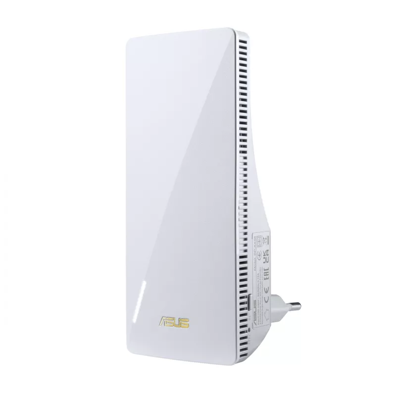 Nadajnik sieciowy ASUS RP-AX58 — dwuzakresowe Wi‑Fi 6 (802.11ax), 2400 Mbps, 1× Gigabit LAN, 2 anteny wewnętrzne, biały