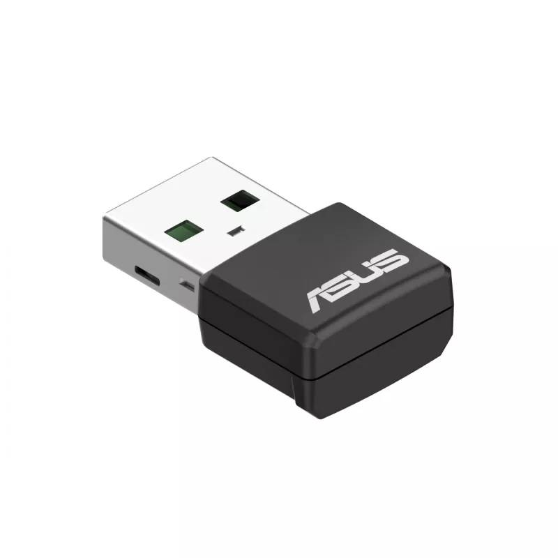 Karta sieciowa ASUS USB-AX55 Nano AX1800 Wi‑Fi 6 dwupasmowy bezprzewodowy adapter USB, 1800 Mbps, czarny