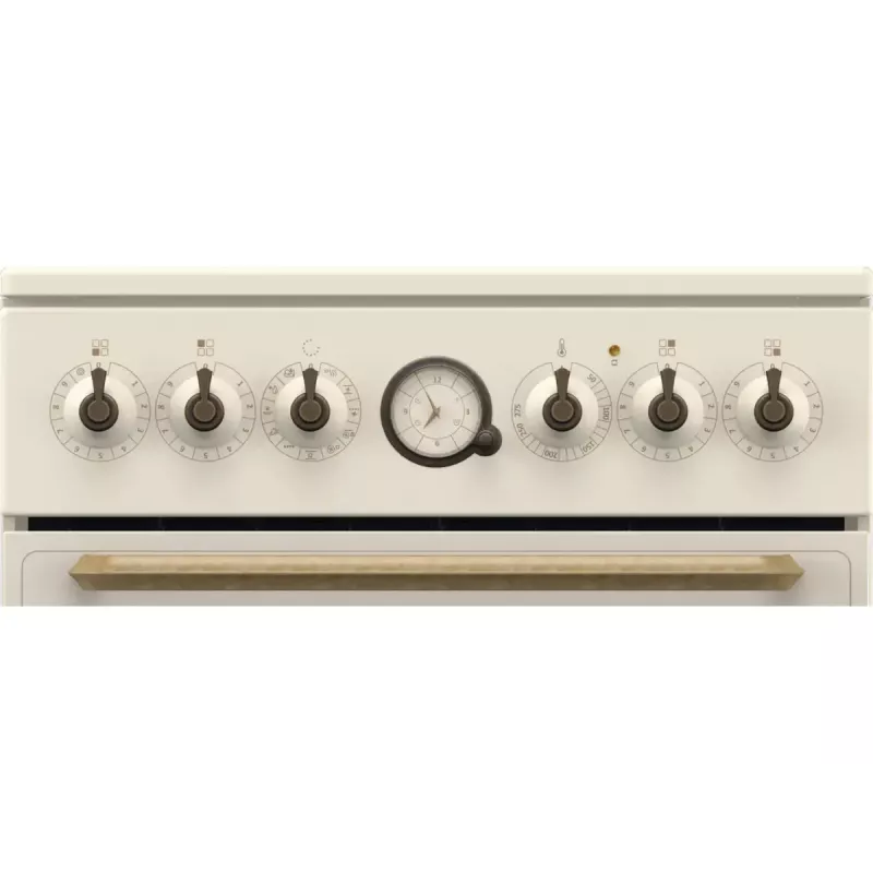 Kuchenka wolnostojąca Gorenje GECS5B70CLI, płyta ceramiczna 4 strefy, piekarnik 70 L, kość słoniowa, szerokość 500 mm