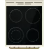 Kuchenka wolnostojąca Gorenje GECS5B70CLI, płyta ceramiczna 4 strefy, piekarnik 70 L, kość słoniowa, szerokość 500 mm