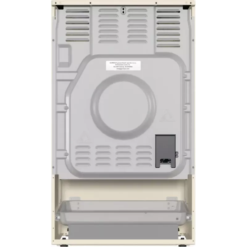 Kuchenka wolnostojąca Gorenje GECS5B70CLI, płyta ceramiczna 4 strefy, piekarnik 70 L, kość słoniowa, szerokość 500 mm