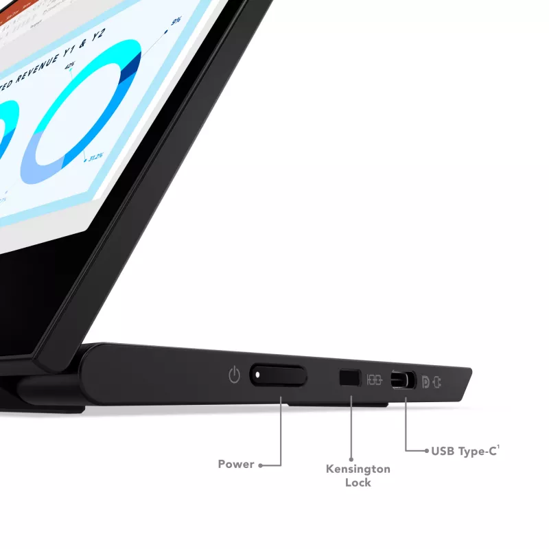 Monitor Lenovo ThinkVision M14d, 35,6 cm (14 cali), 2240 x 1400 pikseli, 2.2K, LED, 8 ms, Czarny