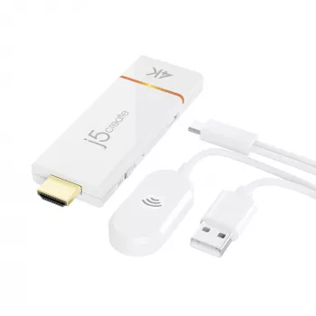 Adapter bezprzewodowy 4K j5create JVAW76 do wyświetlania obrazu, zasięg 15 m